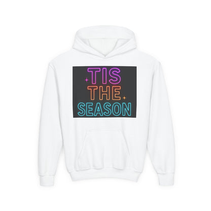 Youth Christmas Hoodie – "Tis the Season / Shining His Light This Christmas" Neon Design