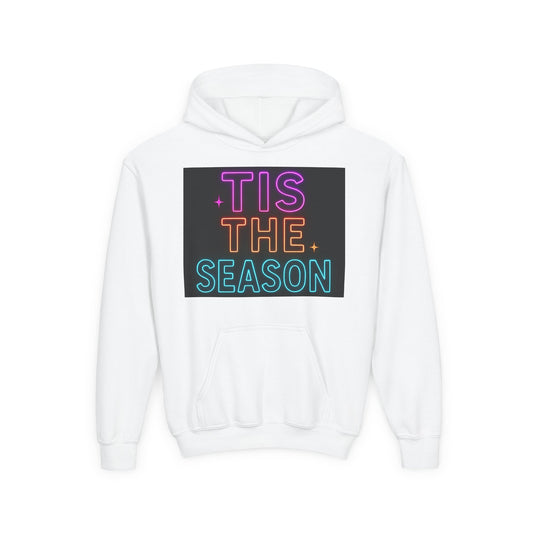 Youth Christmas Hoodie – "Tis the Season / Shining His Light This Christmas" Neon Design