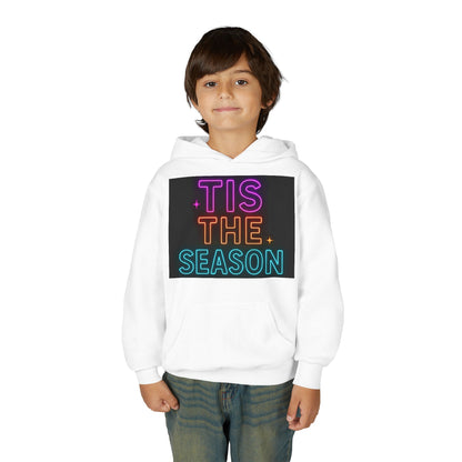 Youth Christmas Hoodie – "Tis the Season / Shining His Light This Christmas" Neon Design