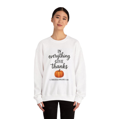 Thankful Grateful Blessed Sweatshirt — Fall Pumpkin Crewneck