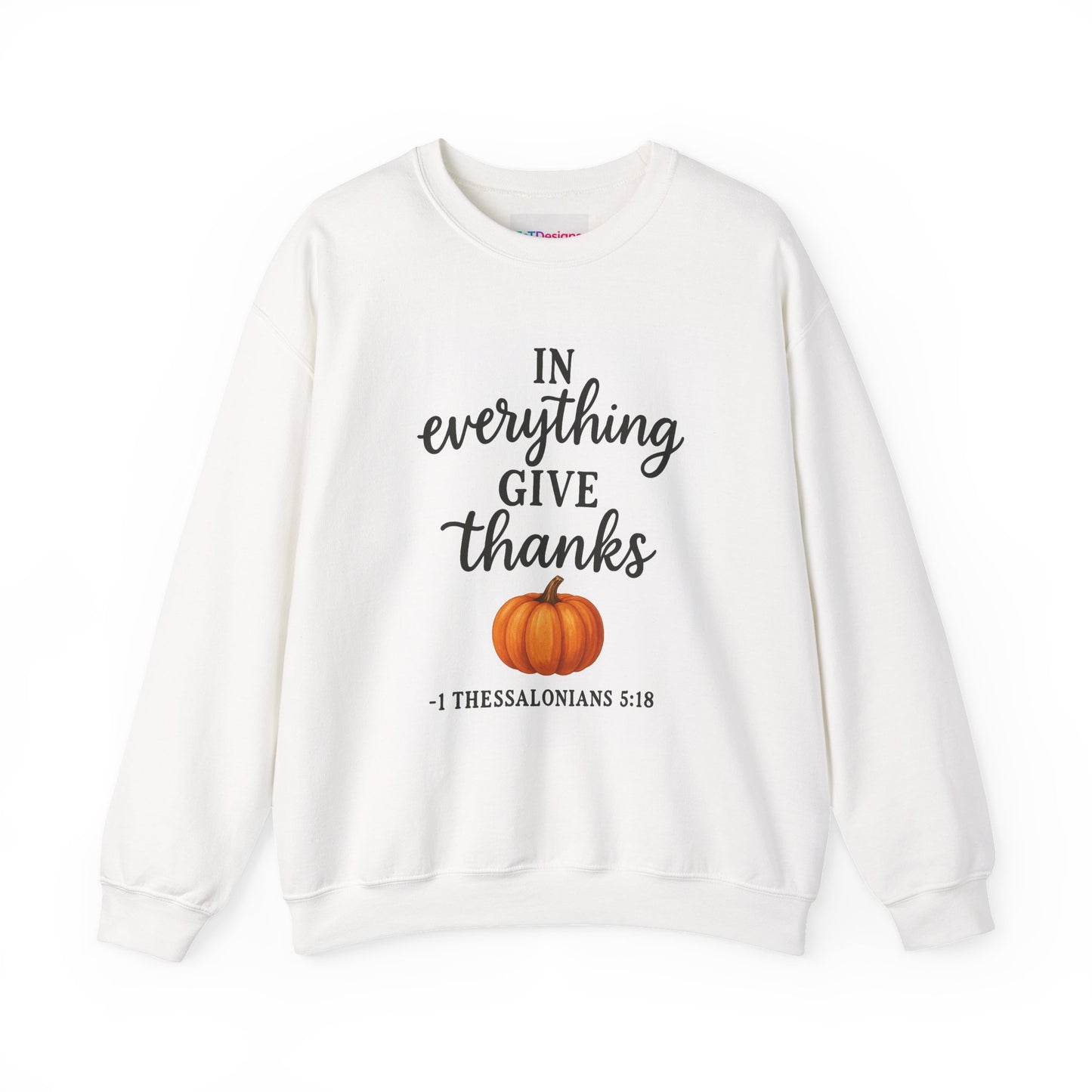 Thankful Grateful Blessed Sweatshirt — Fall Pumpkin Crewneck