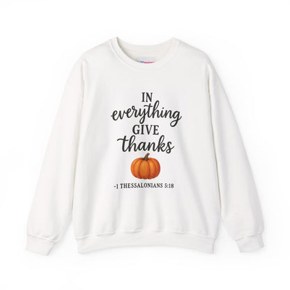 Thankful Grateful Blessed Sweatshirt — Fall Pumpkin Crewneck