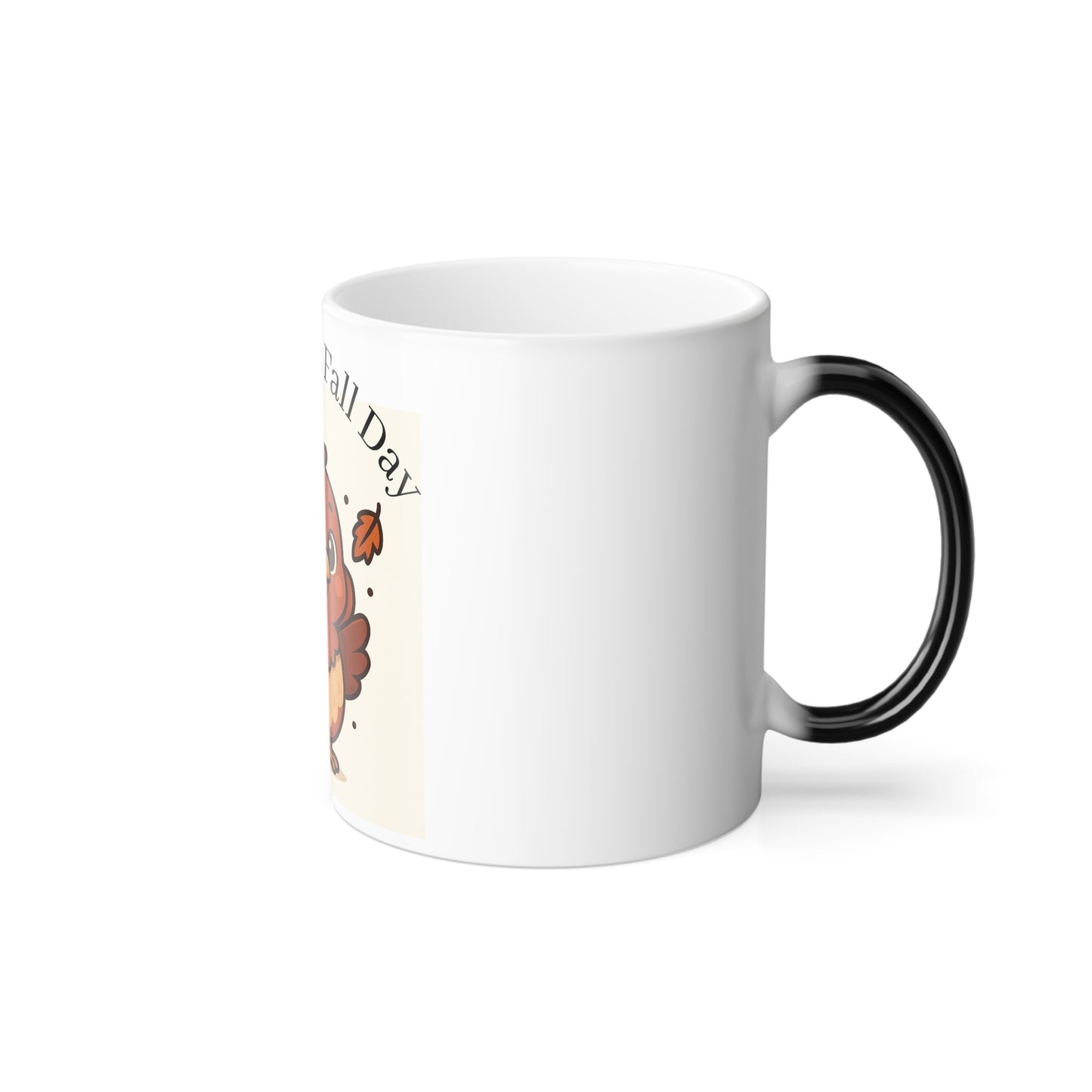 Color-Changing Mug — "Let's have a Fall Day" Thanksgiving Turkey 11oz