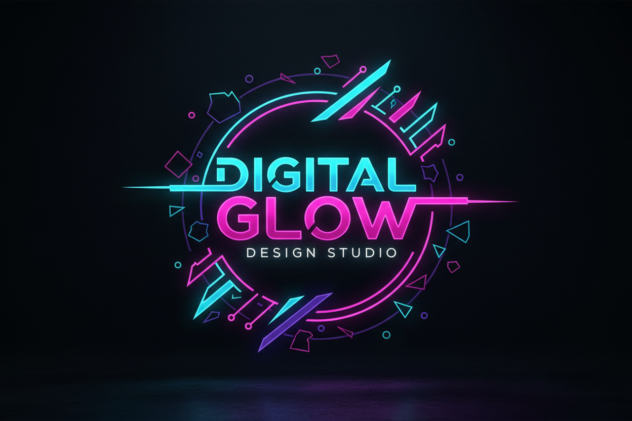 NEON GLOW DIGITAL DESIGN LOGO